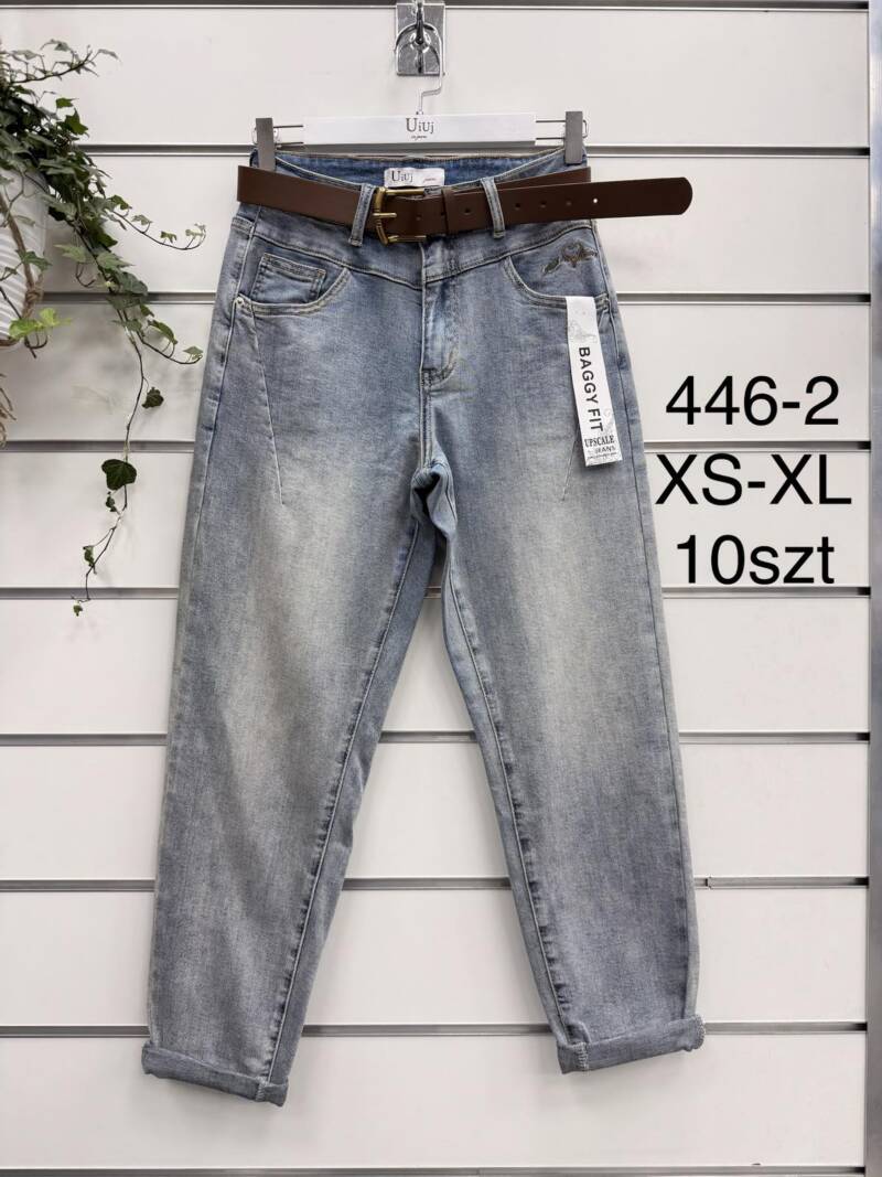 Spodnie damskie jeansy Roz XS-XL, 1 Kolor Paczka 10 szt